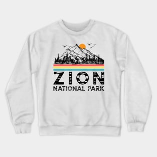 Vintage Zion National Park Retro Utah Mountain Crewneck Sweatshirt